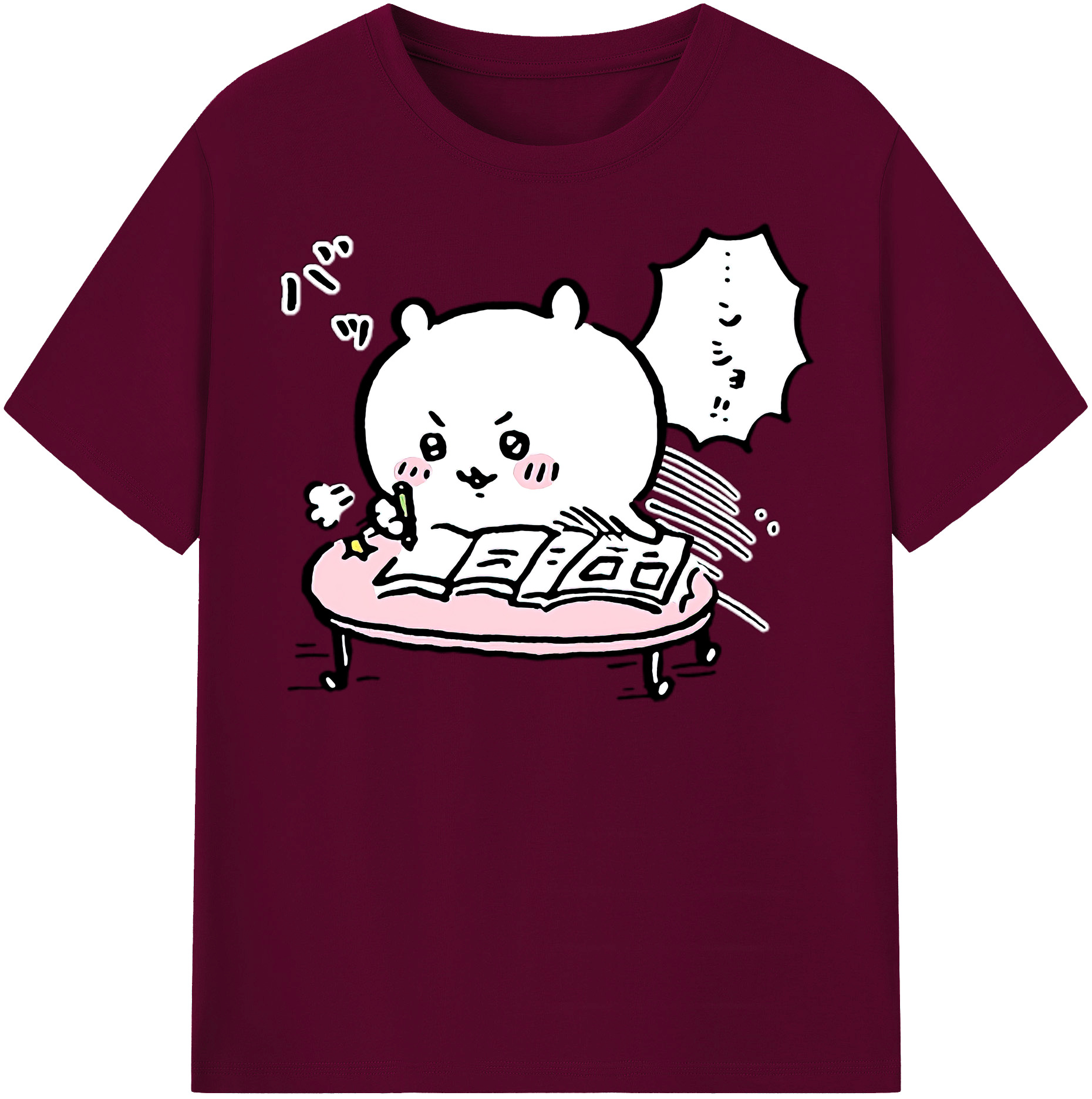 （画像用） ちいかわ ちいかわ Chii-kawa chiikawa レディースカジュアルプリントTシャツ（綿100％）